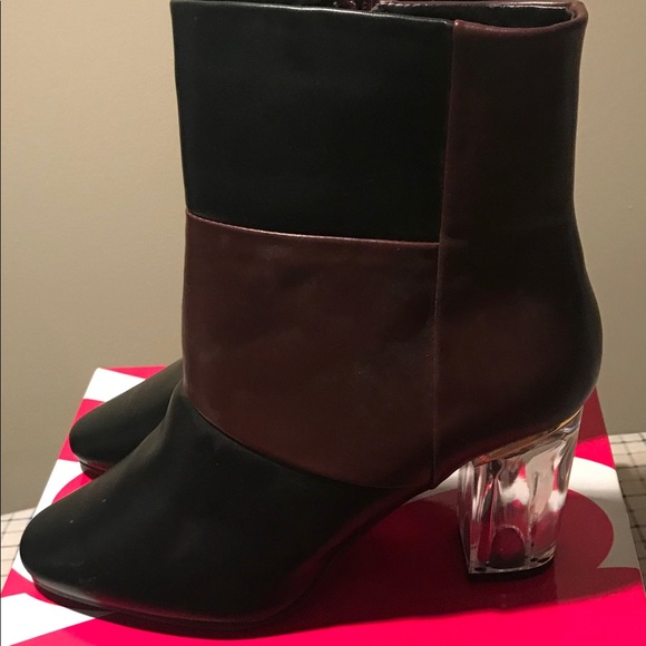 Ashley Stewart Shoes - Dressy Ankle Boots with See-Through Heel